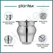 Plantex Heavy Duty Stainless Steel 3 inch Sofa Leg/Bed Furniture Leg Pair for Home/Furniture Sofa Legs for Table/Sofa Support Legs/Sofa Furniture Leg (Chrome Finish) Set of 10 Pcs
