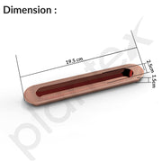 Plantex Sliding Door Handle/Concealed Handle for Sliding Door/160mm Concealed Handle for Wardrobe/Kitchen Cabinet - Pack of 1 (PVD Rose Gold)