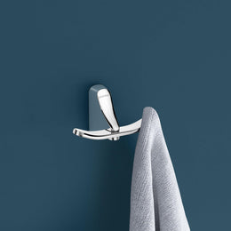 Plantex Brass Robe Hook for Bathroom/Hooks for Clothes Hanging/Wall Hanging Hook/Cloth Hanger for Wall/Bathroom Accessories (Chrome)