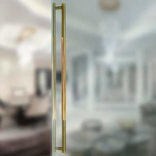 Plantex Door Handle/Heavy Duty 1200 mm Main Door Handle/Door & Home Decor/Pull-Push Handle - Pack of 1 (Brass Antique & Gold) - 3 Years Warranty