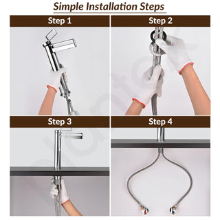 Plantex Pure Brass Wash Basin Tap/Hot and Cold Tap for Wash Basin/Single Lever Pillar Cock Water Tap/Deck Mount- (7881-Chrome)