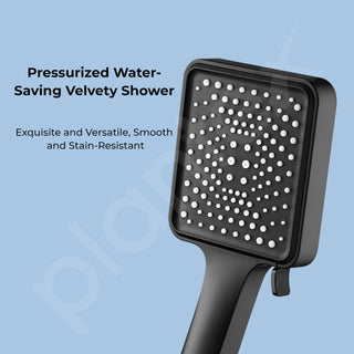 Plantex ABS Hand Shower for Bathroom/Handheld Shower Without Hose Pipe for Home/Hotel (643-Black)