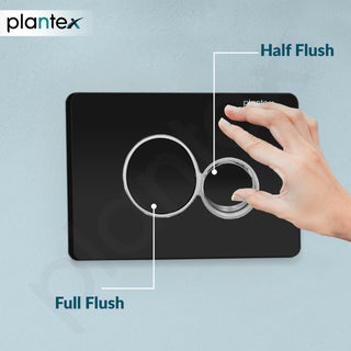 Plantex Flush -Plate/Push Plate for Toilet/Mechanical Dual-Flush Plate/Water Saving Technology - Pack of 1 (4511, Black)