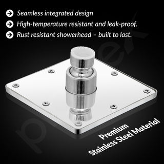 Plantex Stainless Steel Shower Head 100 mm with Water Saving Nozzle/Shower for Bathroom/Rain Shower Head for Bathroom without Arm- (Elegance-Chrome)