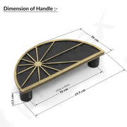 Plantex Door Handle/8 Inch Main Door Handle/Door Handle for Home/Pull-Push Door Handle/Door Accessories - Pack of 1 (Brass Antique, Black)