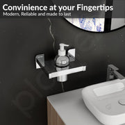 Plantex 304 Grade Stainless Steel Liquid Soap Dispenser for Bathroom/Shampoo Dispenser/Handwash Dispense/Bathroom Accessories - (Rolex, Chrome)
