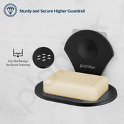 Plantex Royal Self Adhesive Stainless Steel Soap Holder for Bathroom/Soap Dish/Soap Stand/Bathroom Accessories - (Black)