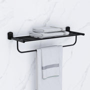 Plantex 304 Grade Stainless Steel 24 inch Towel Rack/Towel Stand/Towel Bar/Towel Hanger for Bathroom/Bathroom Accessories - Parv (Black)