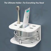 Plantex Acrylic Tooth Brush Holder/Stand/Tumbler for Bathroom Accessories for Home (7-inch; White)