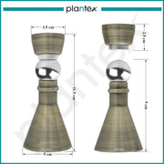 Plantex Door Stopper for Home/High Grade Stainless Steel Door Catcher/5 Inch Door Magnet Stopper/360 Degree Angle Door Magnet for Home/Office/Hotel - (Brass Antique)