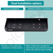 Plantex Double Soap Holder for Bathroom/Dual Soap Case/Soap Stand/Bathroom Accessories - Pack of 1 (1503, Black)