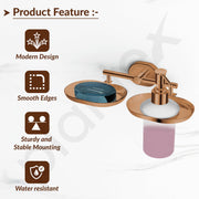 Plantex J4 Stainless Steel Soap Dish with Liquid Dispenser/Soap Stand for Bathroom Wall Mount/Shampoo Dispenser/Bathroom Accessories (PVD Rose Gold Finish) Onix