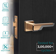 Plantex Heavy Duty Door Lock ÃƒÂ¢Ã¢â€šÂ¬Ã¢â‚¬Å“ Bathroom Door Lock/Mortise Keyless Handle Set for Home/Bathroom/Store Room/Balcony/Office with Baby Latch (7093 ÃƒÂ¢Ã¢â€šÂ¬Ã¢â‚¬Å“ PVD Choco & Satin Black Matt)