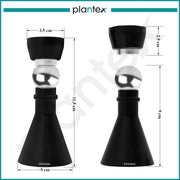 Plantex Door Stopper for Home/High Grade Stainless Steel Door Catcher/5 Inch Door Magnet Stopper/360 Degree Angle Door Magnet for Home/Office/Hotel - (Black)