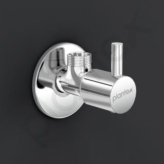 Plantex Angle Valve with Flanges & Teflon Tape/Pack of 4/Angle Cock for Bathroom and Kitchen - (Chrome)
