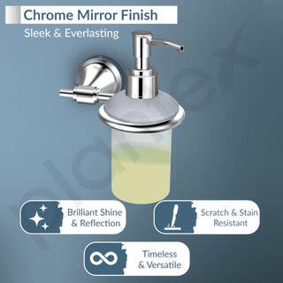 Plantex 304 Grade Stainless Steel Hand Wash Holder/Wall Soap/Shampoo Dispenser for Washbasin/Bathroom Accessories - Niko (Chrome)