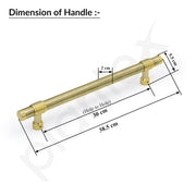 Plantex 12 Inch Main Door Handle/304 Grade Stainless Steel Handle for Door/Pull-Push Handle for Home/Office/3 Years Warranty By Plantex - Pack of 1 (APS-150, Brass Antique & PVD Gold)