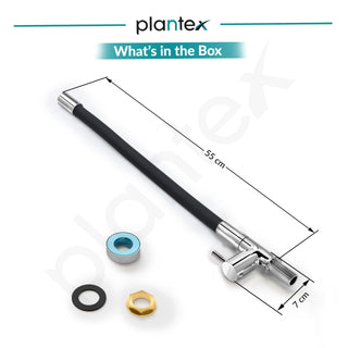 Plantex Pure Brass Kitchen Sink Tap Flexible with Teflon Tape and Wall Flange/PillarTap/Kitchen Sink Tap with Water Saving Aerator and 360° Swivel Spout -(ICO-912B)
