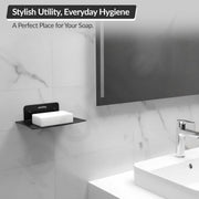 Plantex Stainless Steel Soap Holder for Bathroom/Wall Mounted Soap Holder/Soap Dish/Bathroom Accessories (Black)
