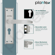 Plantex Main Door Lock Handle Set/6-Lever Locks Mechanism with 3 Years of Warranty/Mortise Lock with 3 Keys, Brass Locks Body & Cylinder(PTP-05 Matt)