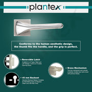 Plantex Heavy Duty Door Lock/Main Door Mortise Lock Handle/Handle Set for Home/Office - Door Accessories- (APS-PT-009- Satin - Chrome)