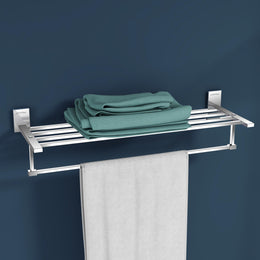 Plantex 304 Grade Stainless Steel 24 inches Long Towel Rack for Bathroom/Towel Rod/Towel Hanger Wall Mounted/Bathroom Accessories - Senso (Chrome)