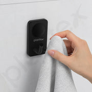 Plantex Robe Hook/Hanging Hooks for Bathroom/Wall Hooks for Hanging Clothes/Hooks for Wall/Bathroom Accessories - Pack of 1 (Black, 574)