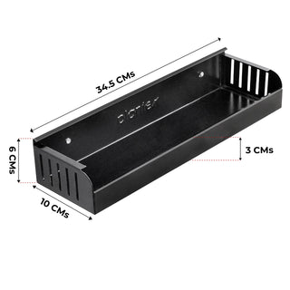 Plantex GI Metal Bathroom Shelf/Kitchen Shelf/Rack/Bathroom Accessories - 14 X 4 Inches (Black)