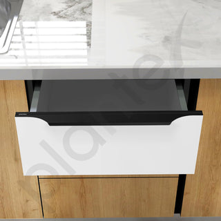 Plantex Profile Handle for Kitchen Cabinet/20 Inch Alluminium Drawer Profile Handle/Wardrobe Pull Handle for Home/Office/Hotel - Pack of 2 (Black)