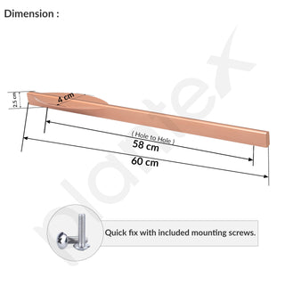 Plantex Cabinet Handle/600mm Handle for Cabinet/Drawer/Kitchen Handle/Door Pull-Push Handle for Home/Office - Pack of 1 (Rose Gold)