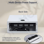 Plantex CCTV/DVR Rack/NVR/cctv box/Network Rack/Cabinet/with Lock/Server Rack with Power Socket - 2U - Wall Mount - (Metal) Transparent Glass Door Cabinet Box with keylock