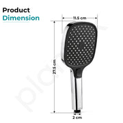 Plantex Hand Shower for Bath/4 Mode Multifunctional Shower/ABS Plastic Silicone Handheld Shower/Easy Mode Switching – (Chrome, APS-H592)
