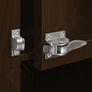 Plantex Cabinet Latch – Heavy-Duty Hatch Case Bolt for Storage Units, Toolboxes, Kitchen Cabinets & Cupboards - Pack of 4 (Satin)