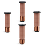Plantex 6 Inch Sofa Leg for Bed Furniture/Aluminium Sofa Leg for Table/Support Legs/Furniture Leg - Pair of 2 (4 Piece) (DTS-77,Rose Gold)