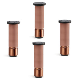 Plantex 6 Inch Sofa Leg for Bed Furniture/Aluminium Sofa Leg for Table/Support Legs/Furniture Leg - Pair of 2 (4 Piece) (DTS-77,Rose Gold)