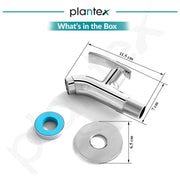 Plantex Pure Brass Single Lever Short Body Bib Tap with Water Saving Techonlogy Tap/Water Tap with Teflon Tape & Wall Flange for Bathroom (ZUR-1502, Chrome)