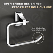 Plantex Paper Holder for Bathroom/Pure Brass Toilet Paper Holder/Tissue Paper Roll Holder/Bathroom Accessories - Pack of 1 (APS-DL-09, Chrome)