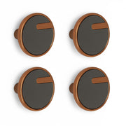 Plantex Knobs for Drawers/Drawer Knobs/Round Knob for Cabinets/Pull-Push Knob for Kitchen/Bedroom/Drawer - Pack of 4 (SH-433, Rose Gold & Grey)