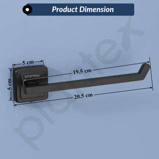 Plantex Black Towel Hanger for washbasin/Napkin Holder for Kitchen/Hand Towel Hanger/Bathroom Accessories -304 Grade Stainless Steel, Decan (Black)