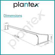 Plantex Stainless Steel Wine Glass Rack/Holder Upside Down Glass Hanging Organizer/Glass Hanging Stand for Pubs/Kitchen/Bars - (Single Line - L20 x W4.5 Inches), Tiered Shelf