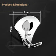 Plantex Royal Stainless Steel Robe Hook Cloth-Towel Hanger (Silver, Chrome)