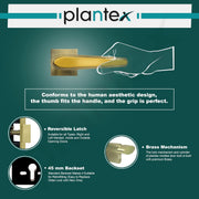 Plantex Main Door Lock/Mortise Lock for Doors - Robust Door Handle for Home with Brass Locks Body & Cylinder (PT-014, Brass Antique & Gold)