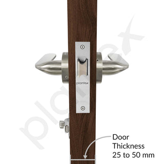 Plantex Brass Pearl Mortice Door Lock for Balcony and Bathroom Door Lock/Keyless Handle Set with Baby Latch (7060 - Matt Finish)