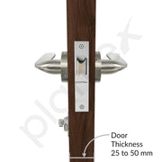Plantex Brass Pearl Mortice Door Lock for Balcony and Bathroom Door Lock/Keyless Handle Set with Baby Latch (7060 - Matt Finish)