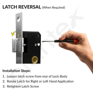 Plantex Aluminum Door Lock/Mortise Lock for Door/Robust Door Handle for Home with Lock Body & Cylinder - (Round, DTM-639-Satin)