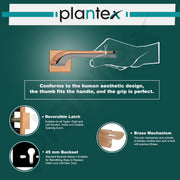 Plantex Premium Door Lock with 3 Years of Warranty/Main Door Lock for Home/Mortise Lock for Door - Main Door Lock Set (7094 - Pvd Choco & Satin Black Matt)