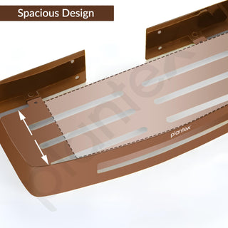 Plantex Shelf for Bathroom/Stainless Steel Multipurpose Shelf/Spice Organizer for Kitchen - Pack of 1 (12 x 5 Inch, Rose Gold)