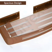 Plantex Shelf for Bathroom/Stainless Steel Multipurpose Shelf/Spice Organizer for Kitchen - Pack of 1 (12 x 5 Inch, Rose Gold)