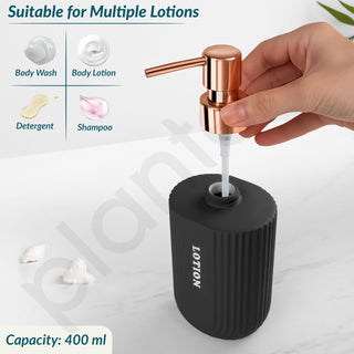 Plantex Ceramic Bathroom Set - Soap Holder for Bathroom/Liquid Soap Dispenser/Tumbler Holder/Toothbrush Holder - 3 Pcs Set