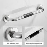 Plantex Stainless Steel Grab Bar for Toilet with Grip/20-inch Anti-Slip Handle for Bathroom Support - Pack of 1 (Chrome)